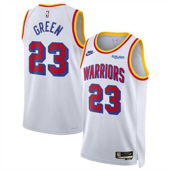 Men%27s Golden State Warriors #23 Draymond Green White 2024-25 Classic Edition Stitched Jersey Dzhi->golden state warriors->NBA Jersey